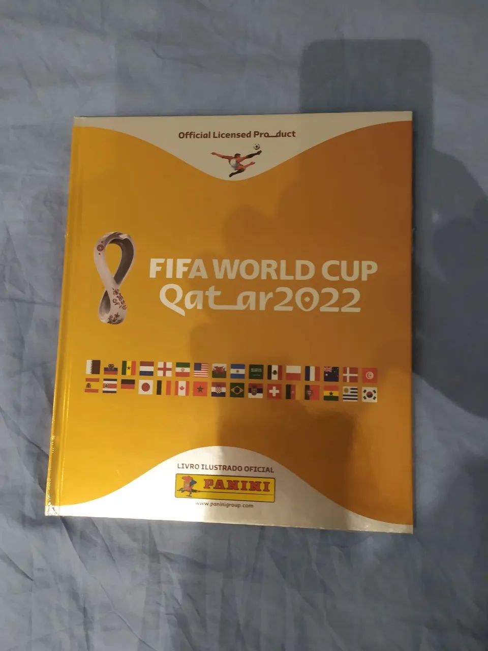 Álbum Copa Copa 2022 Dourado + figurinhas para colar - Foto 3