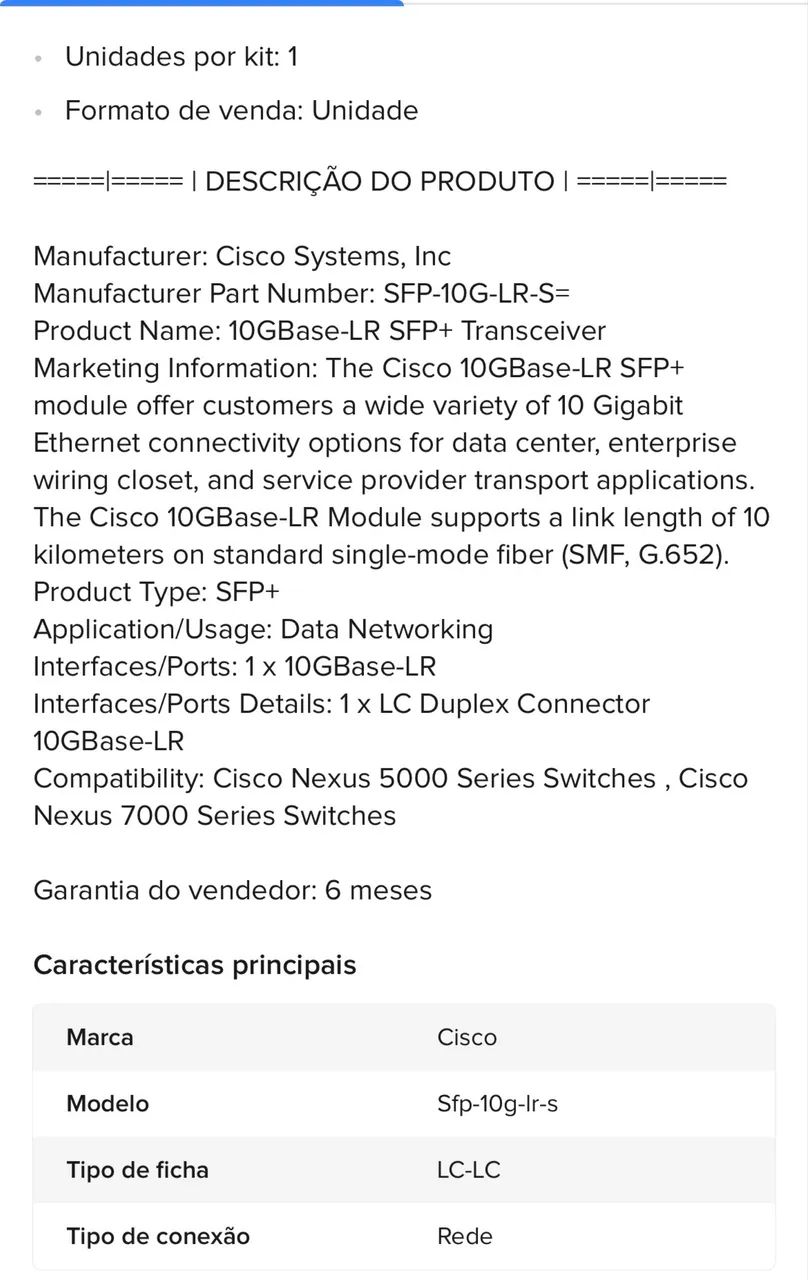 SFP-10G-LR-S / NOVO - Foto 2