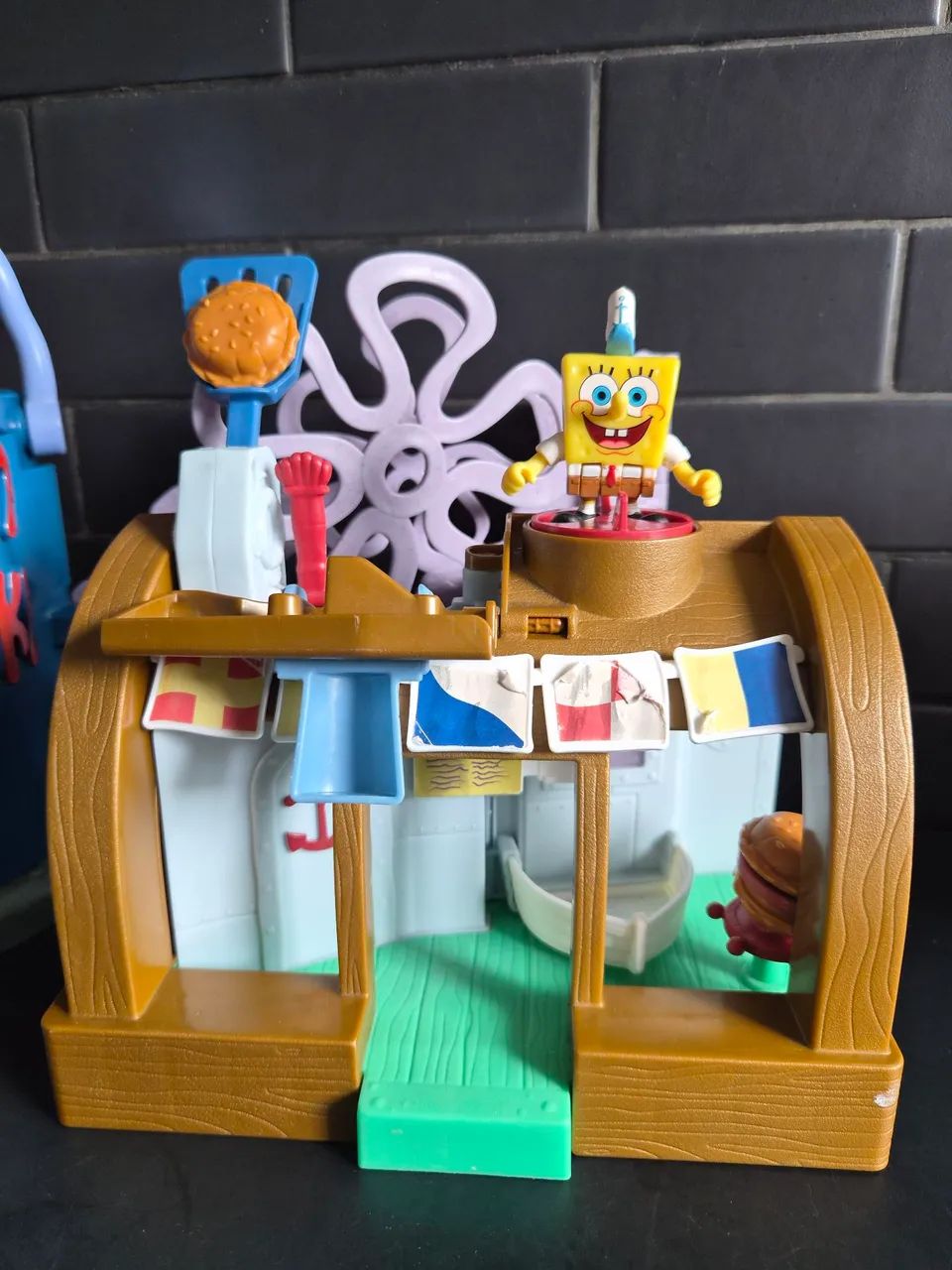 Balde de lixo e siri cascudo bob esponja imaginext  - Foto 6