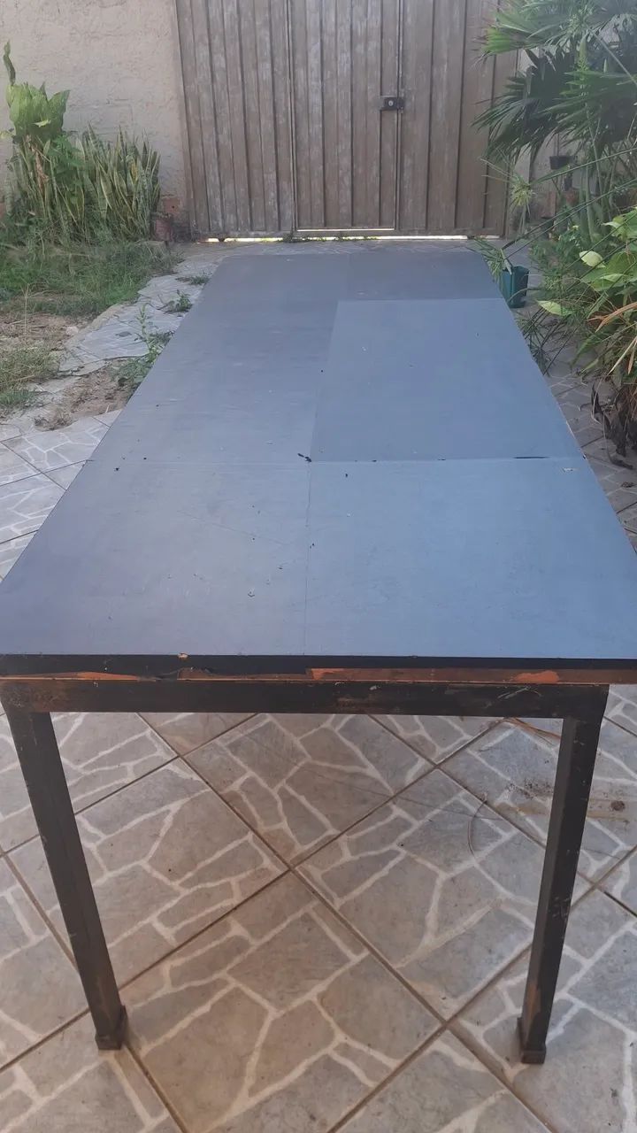 MESA TAMPO MADEIRA/ PÉS METALON  - Foto 4