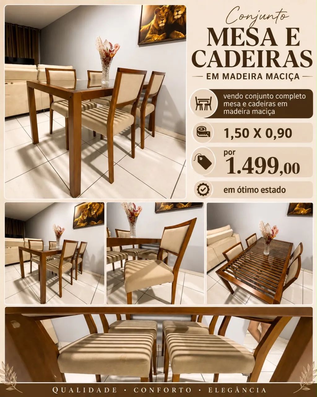 VENDO MESA MADEIRA - Foto 5