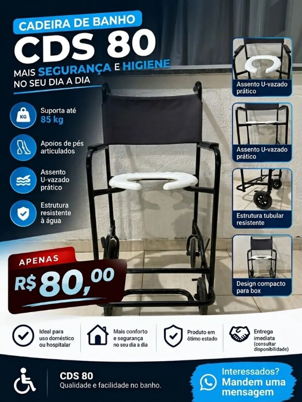 cadeira de banho CDS