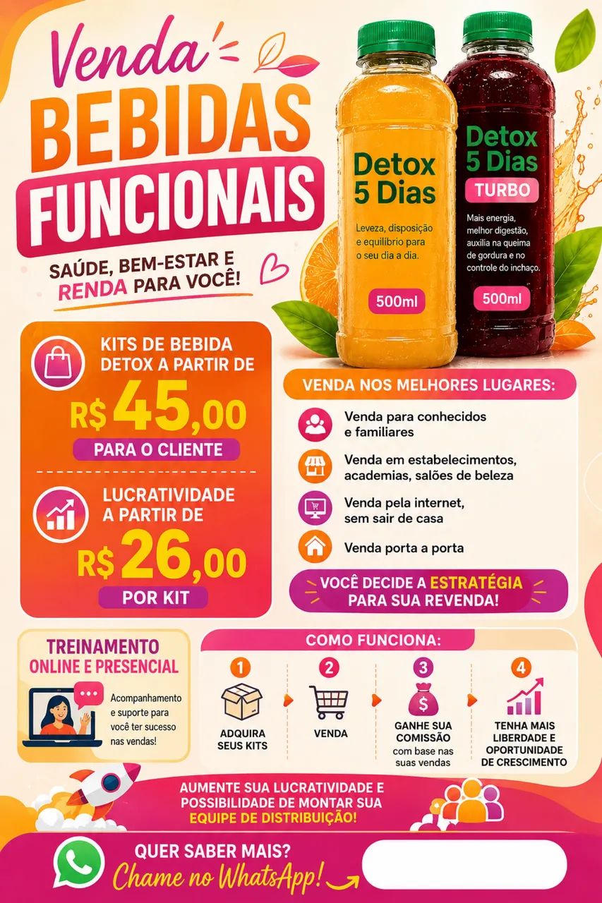 OPORTUNIDADE DE REVENDA - BEBIDAS FUNCIONAIS
