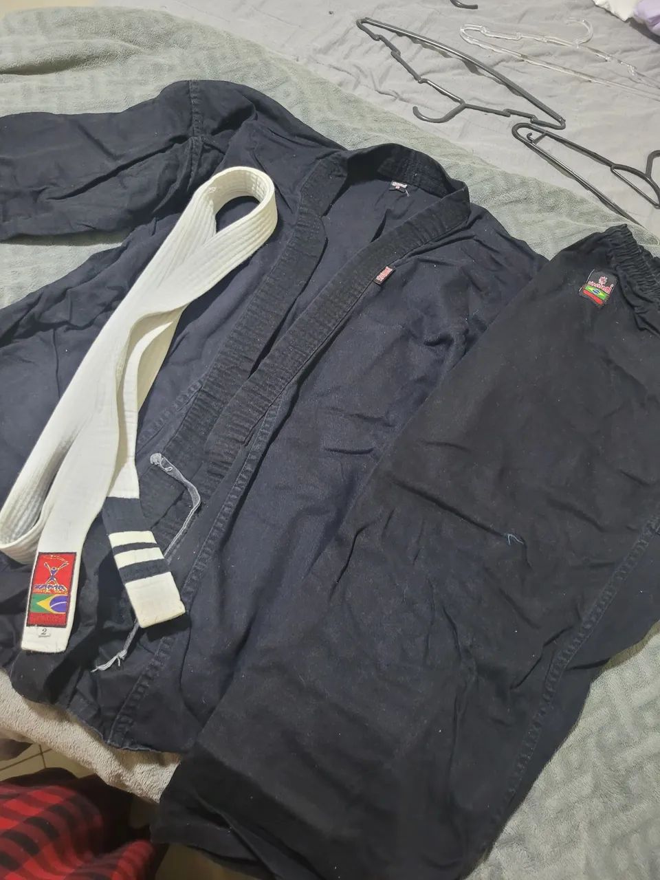 Kimono Jiu-Jitsu A2 Shiroi - Branco e Preto - Oportunidade - Foto 3