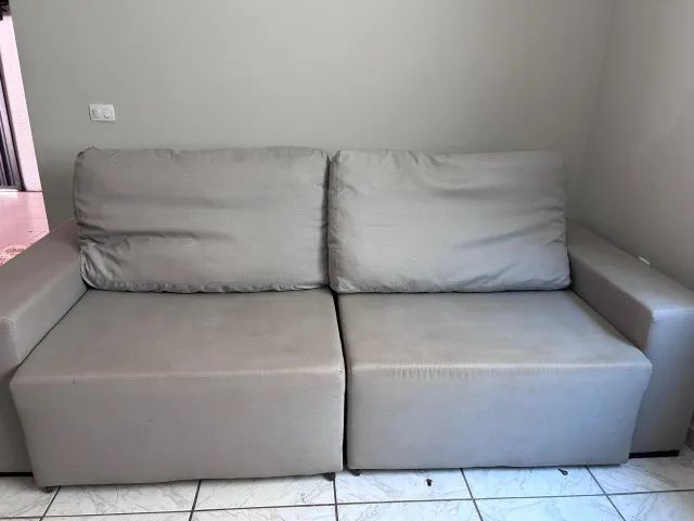 Sofá Reclinável Cinza - 2,70 m | Até 4 lugares - Foto 2