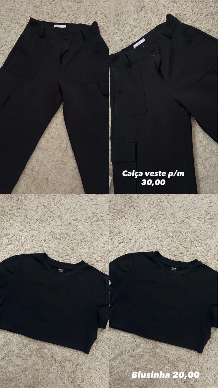 Calça pantalona preta - Foto 3