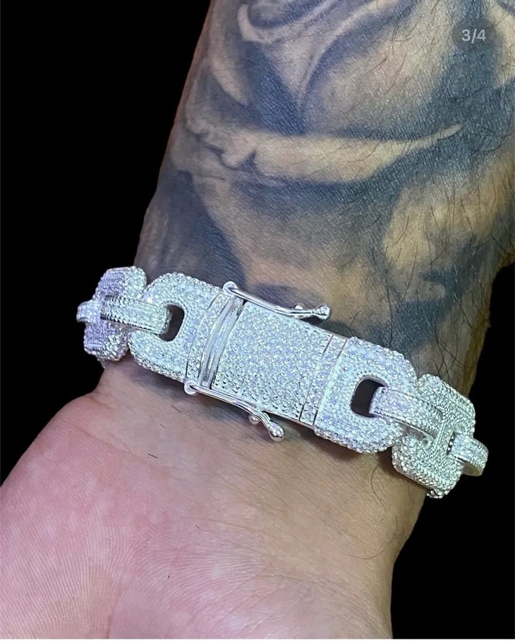 Pulseira prata cravejada  - Foto 2