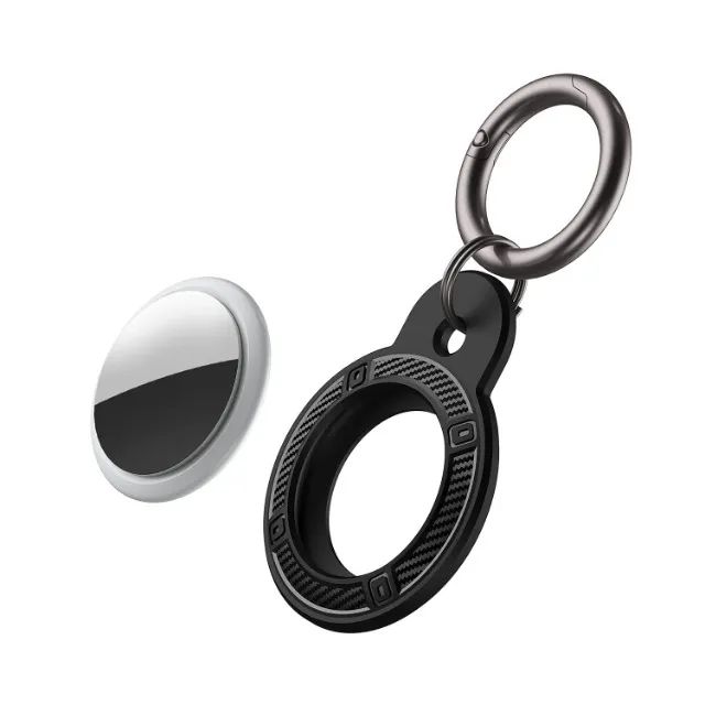Capa Para Airtags, A Prova D'água Chaveiro Carbono e Silicone
