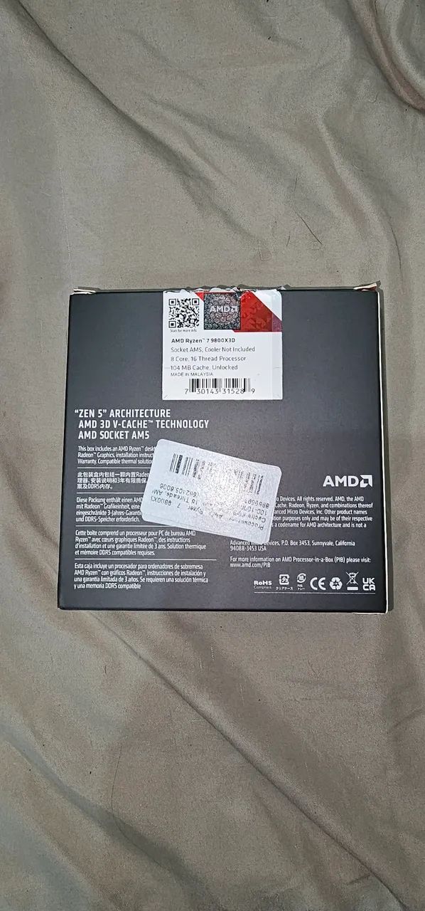 Processador Amd ryzen 7 9800x3d - Foto 2