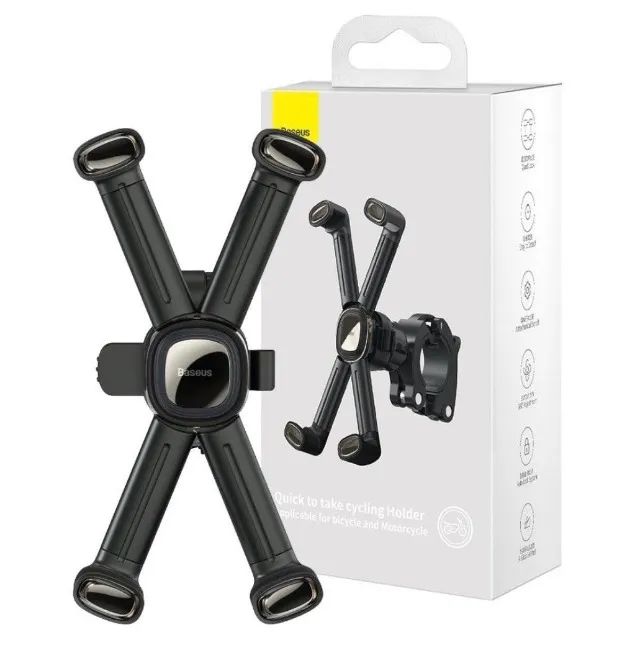 Suporte Universal Para Celular Baseus Black Para Bicicleta/Motocicleta 