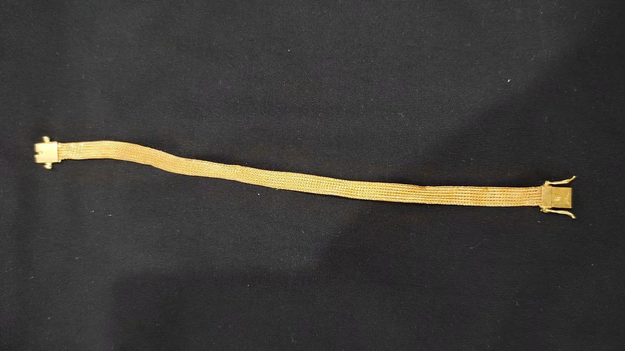 Vendo Pulseira máfia Italiana 18k, 21cm - Foto 2