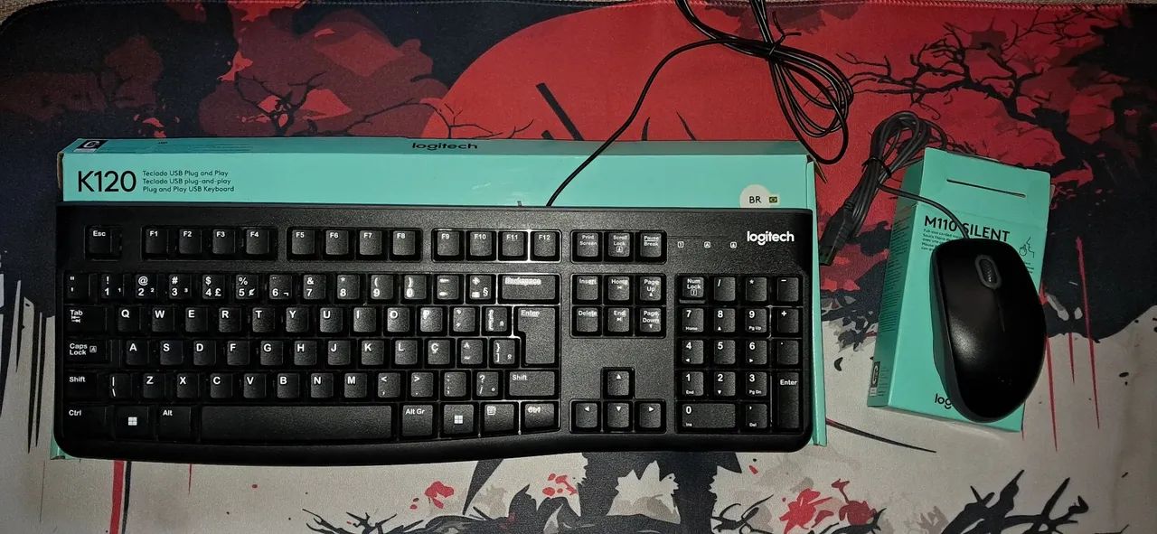 Kit Teclado K120 e Mouse M110 Silent da Logitech usados - Foto 2
