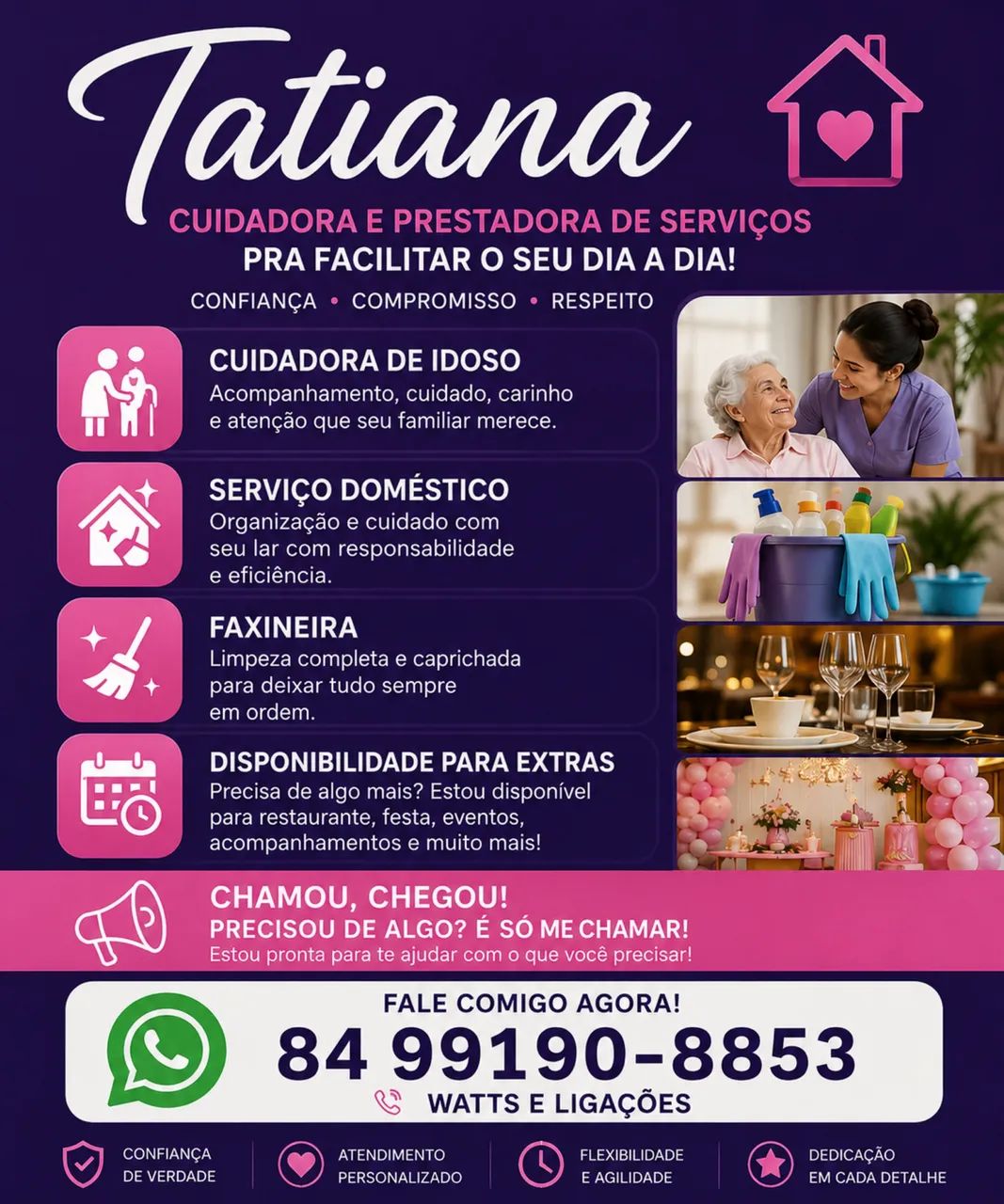 Disponibilidade para trabalhar imediatamente.