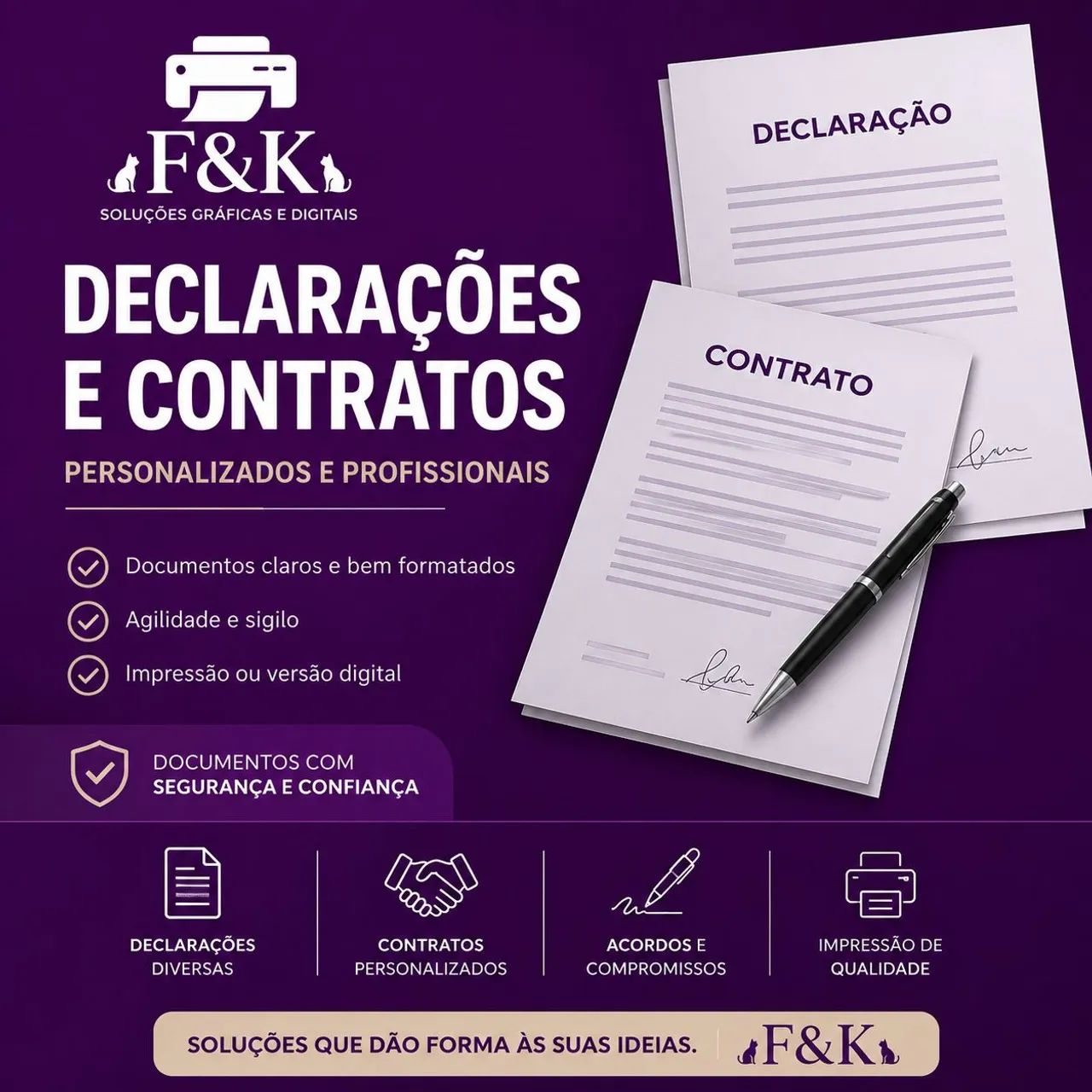 FAÇO CONTRATOS E DECLARAÇÕES 