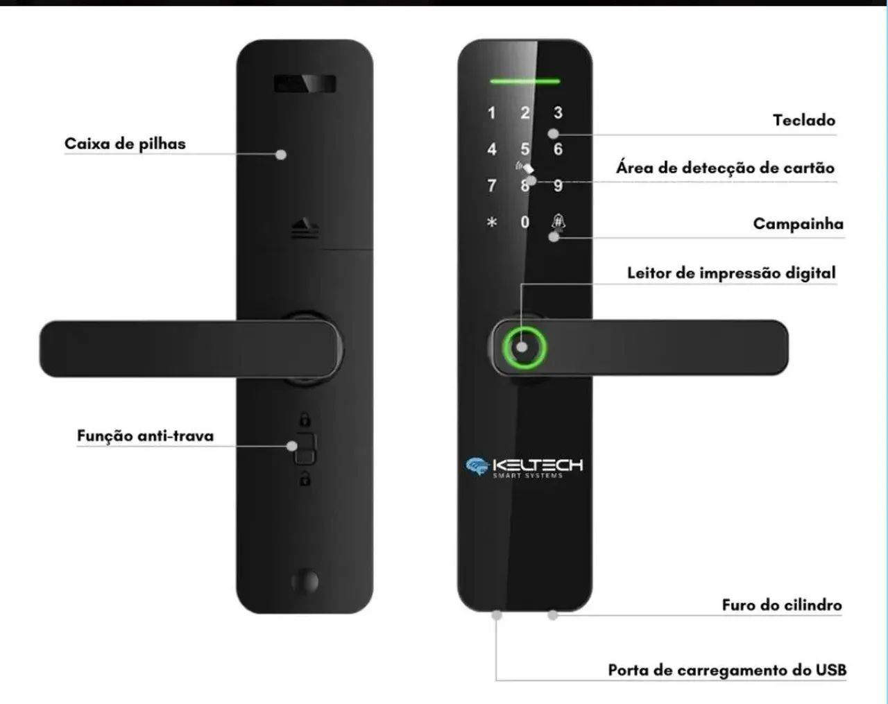 Fechadura Digital Biométrica Keltech KT-1000 - NOVA - Foto 5