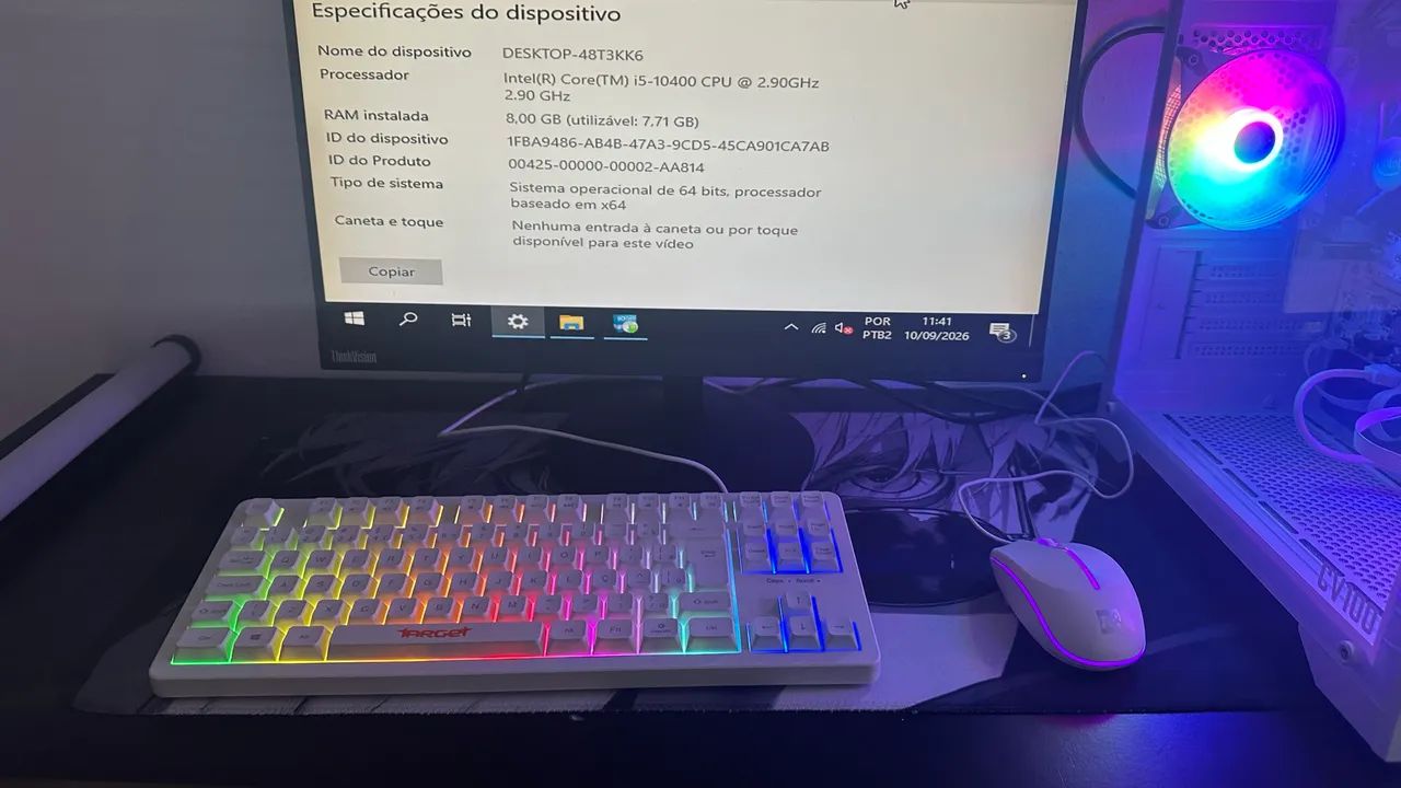 Pc gamer novo e completo i5 da 10G e rx 580 de 8G - Foto 5