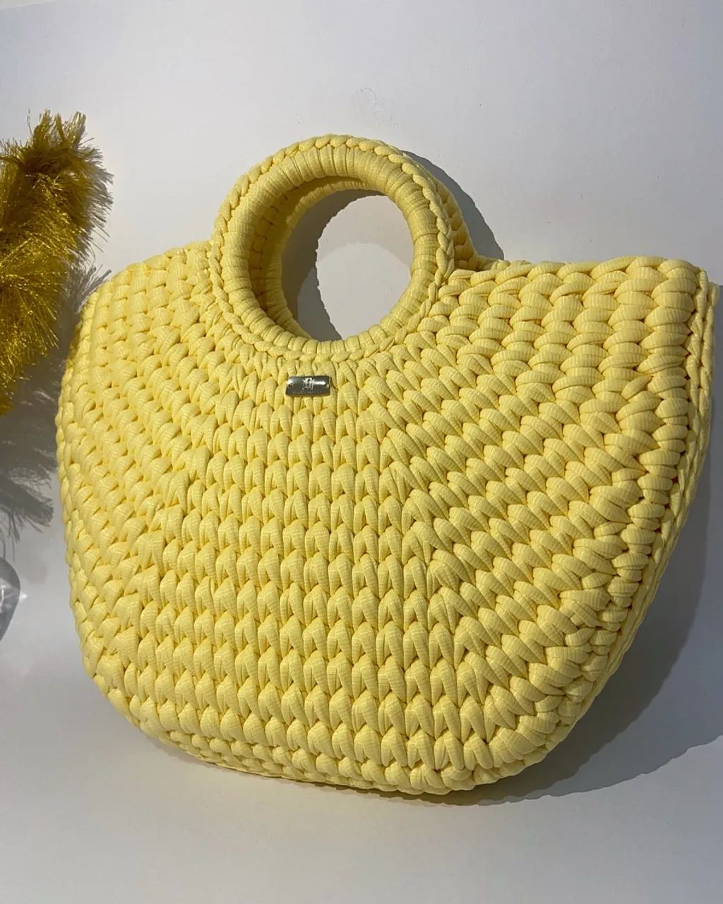 Bolsa de praia de crochê
