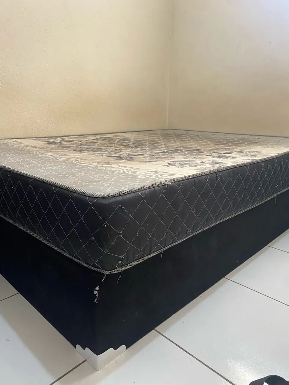 Cama box casal + colchão de espuma de alta qualidade. - Foto 2