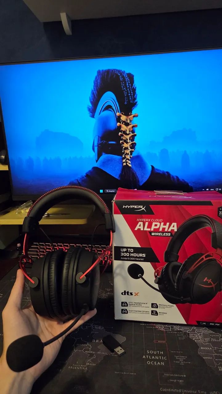 Headset HyperX Cloud Alpha Wireless - Em Perfeitas Condições - Gamer Fone 