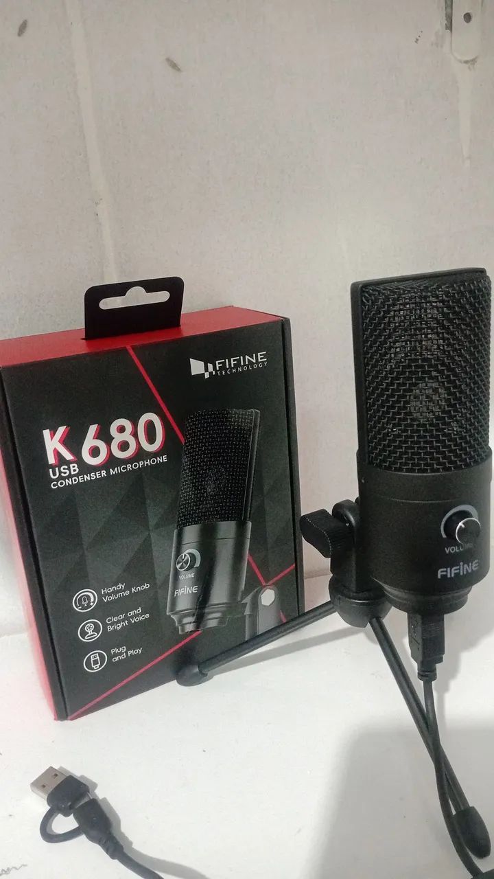 Microfone condensador fifine k680 