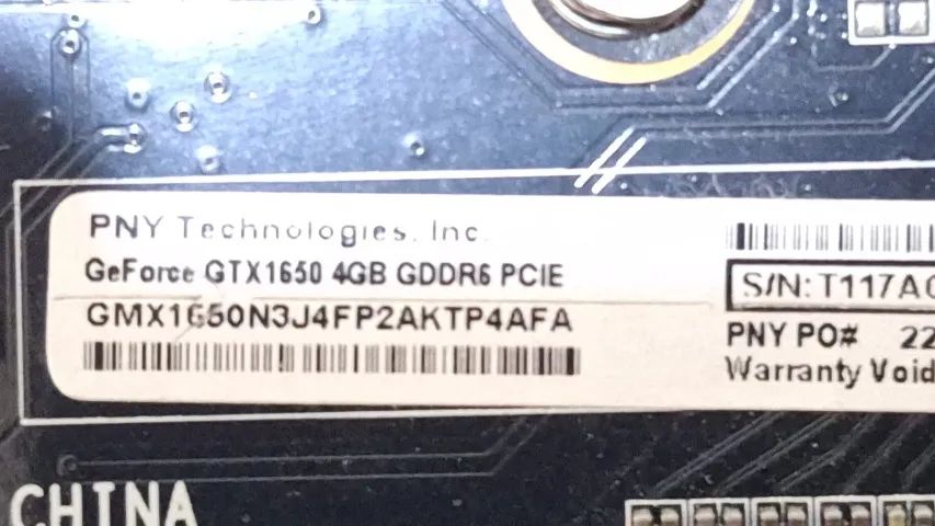 Placa de vídeo GeForce GTX1650