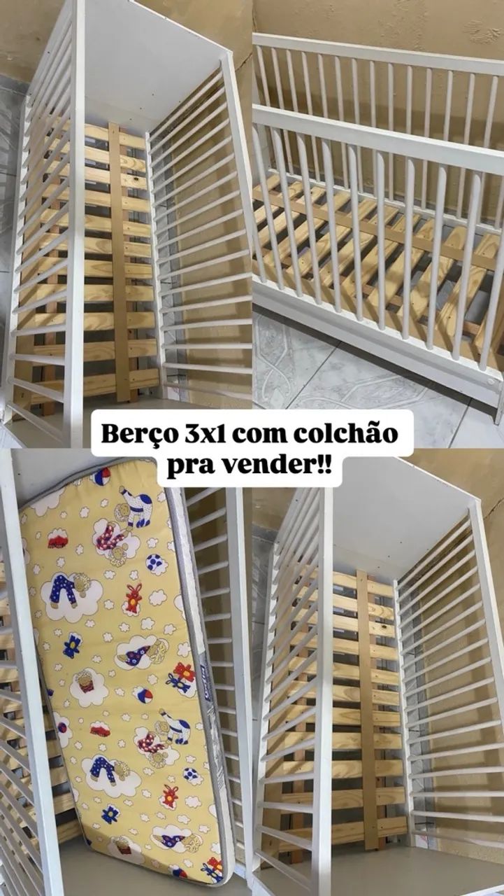 Berço 3x1 com colchão  - Foto 2