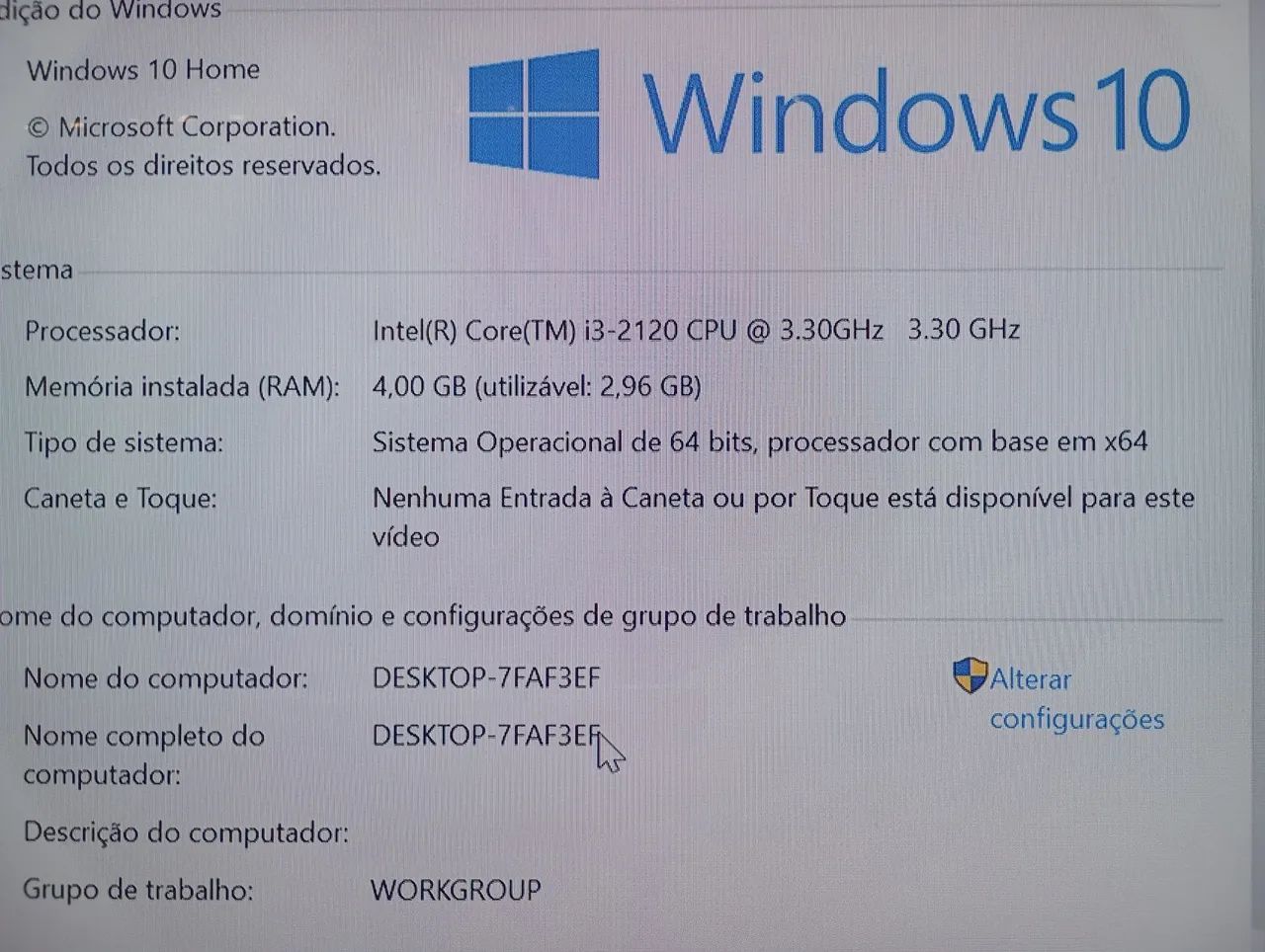 CPU com Windows 10 processador Intel i3 memória de 4 GB HD de 320 - Foto 5