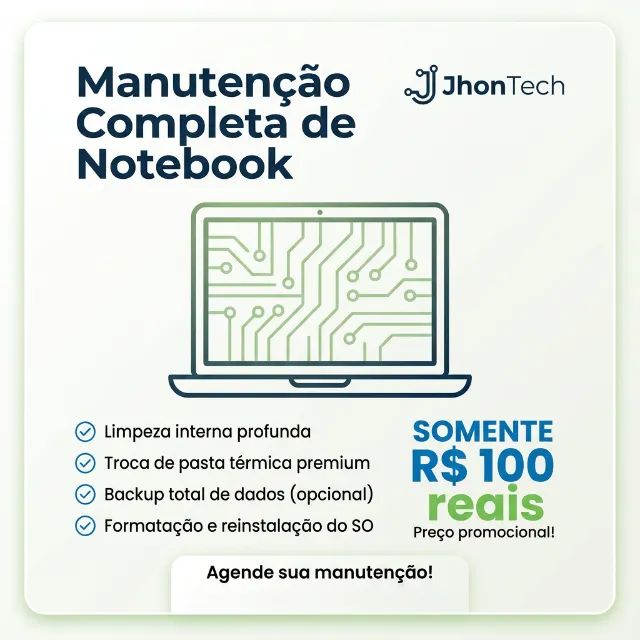 Manutenção completa em notebook