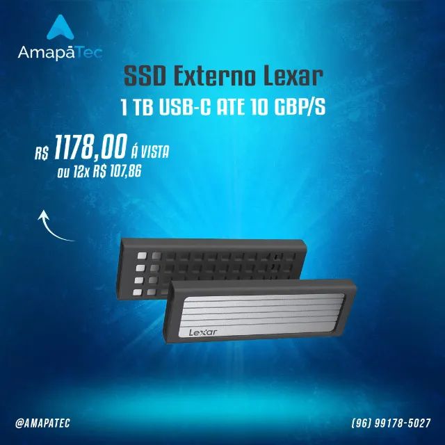 SSD Externo 1TB Lexar USB-C