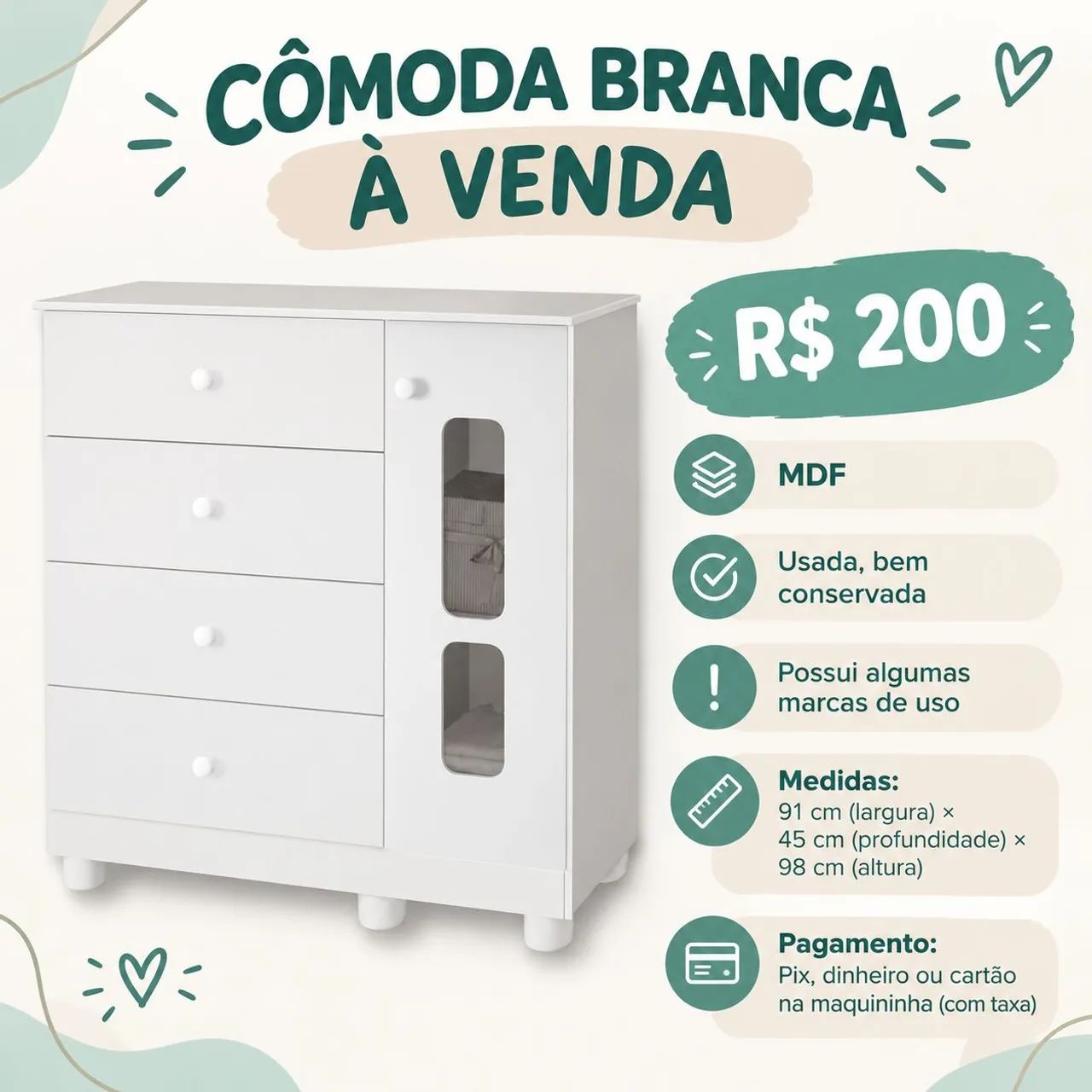 Cômoda a venda