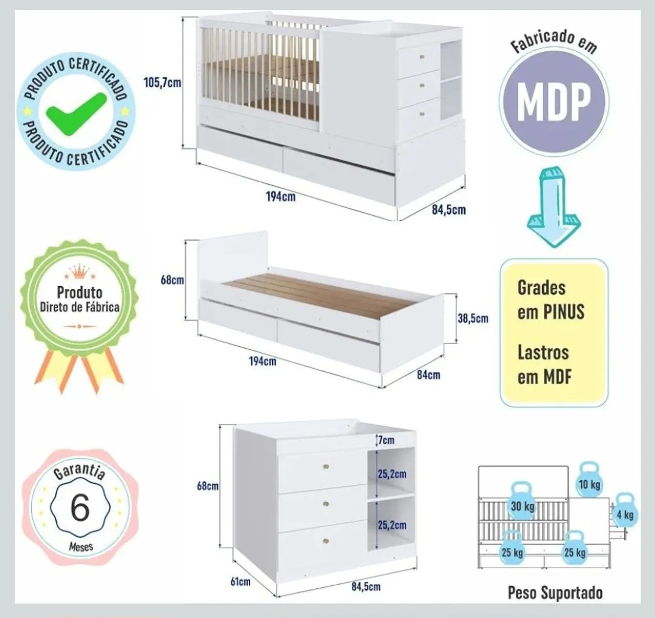 Berço cama multifuncional  - Foto 4