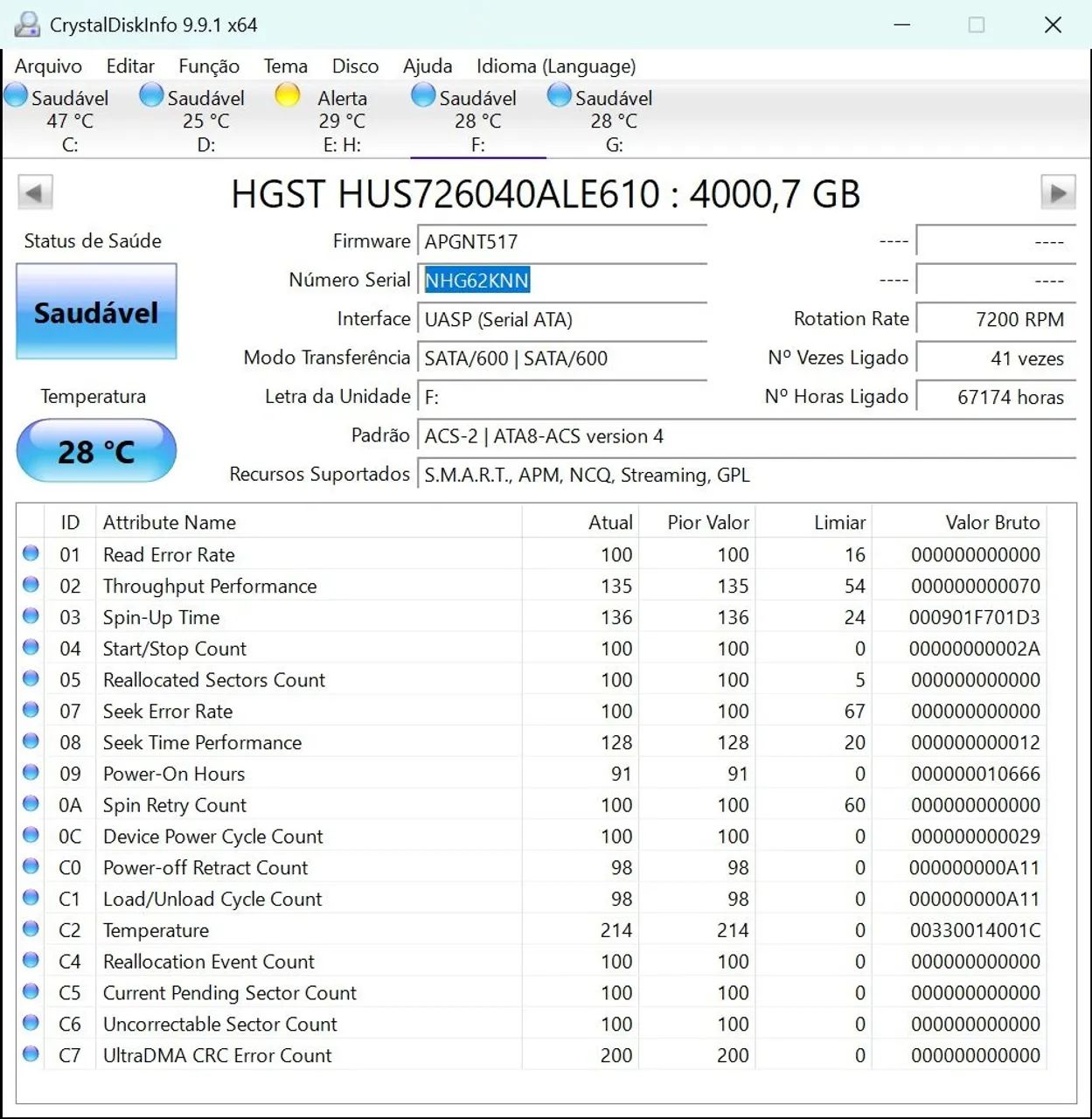 Lote HD SATA - 4TB e 1TB - Foto 4
