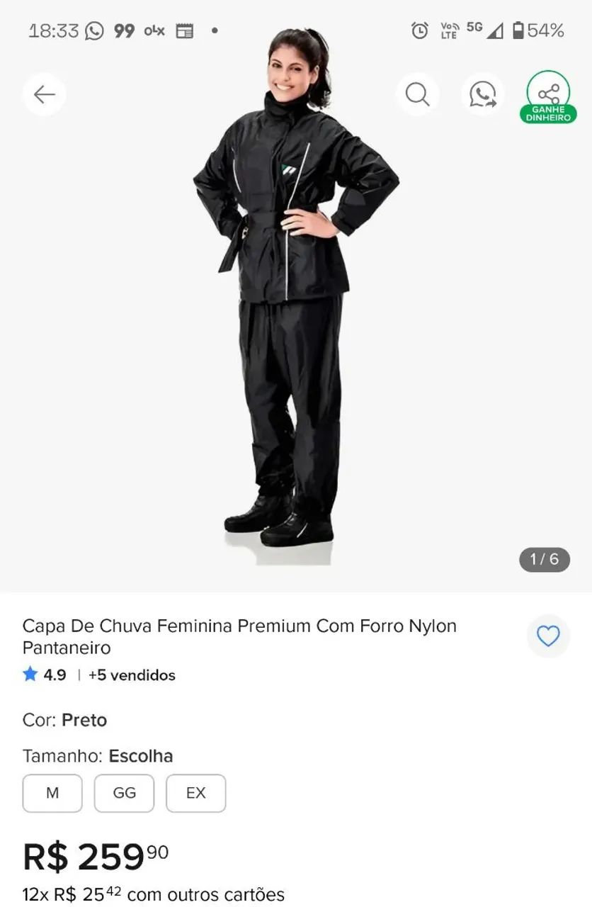 Capa de chuva premium Pantaneiro - Foto 5