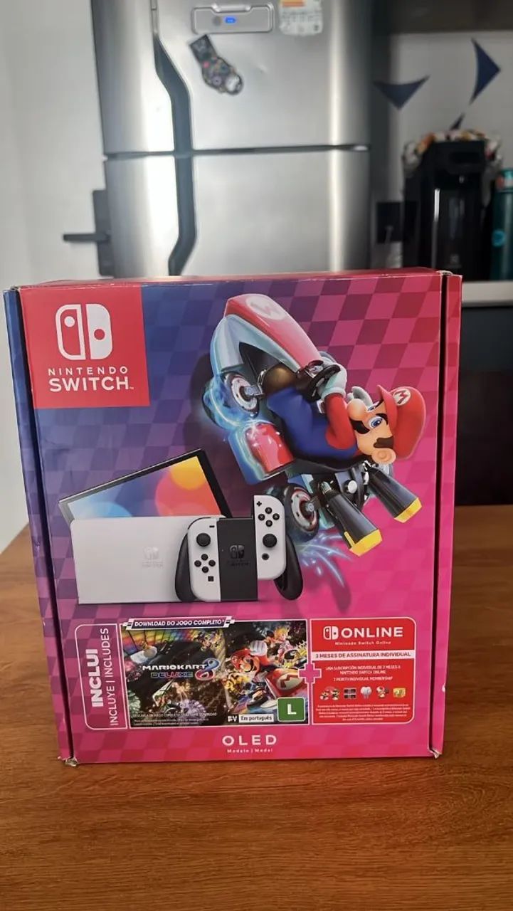 Console Nintendo Switch Oled Branco 64GB - menos de 30 horas de uso  - Foto 4