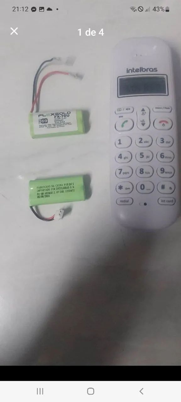 2 bateria telefone intelbras