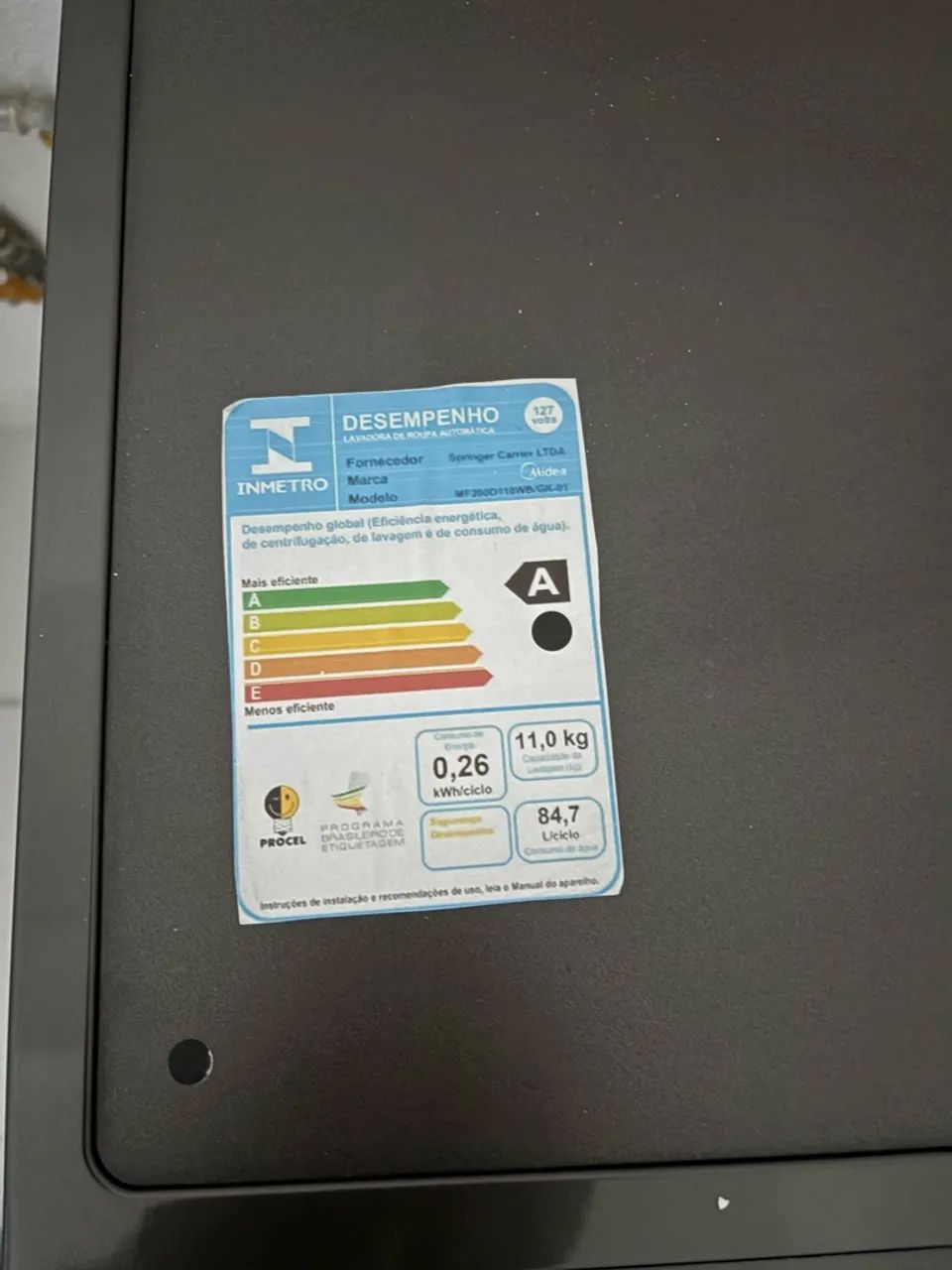 Máquina Lava e Seca Midea 11 Kg Titanium