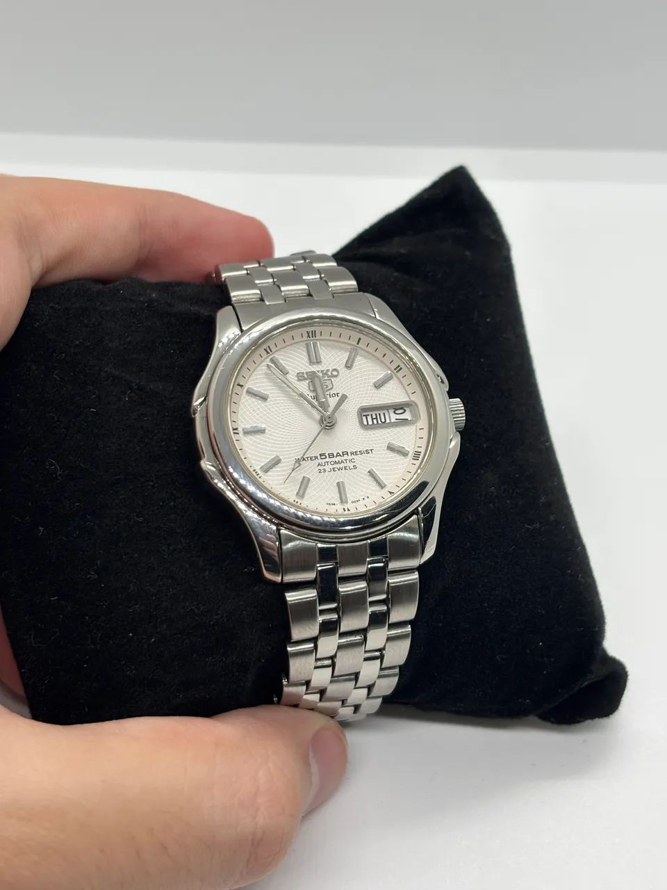 SEIKO 5 SUPERIOR DIAL BRANCO ?REDEMOINHO?