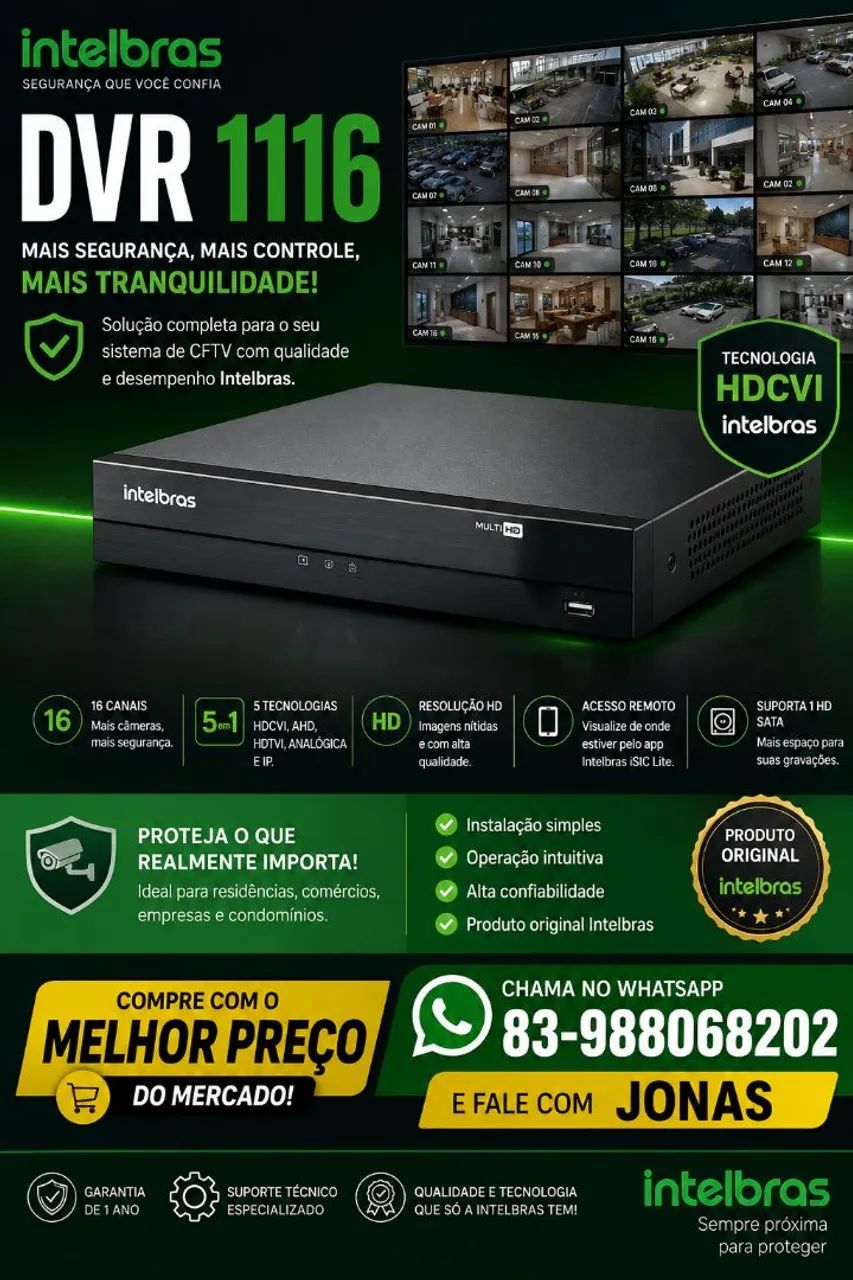 DVR MHDX 1116 INTELBRAS 