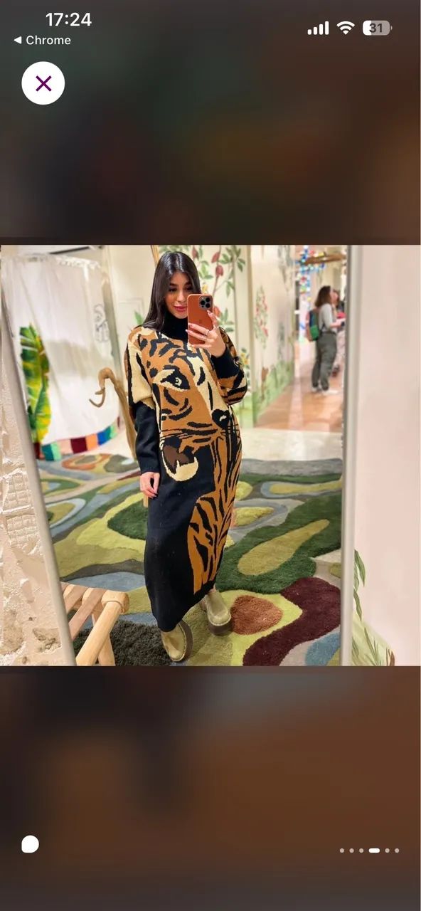 Vestido Farm P tigre - Foto 2