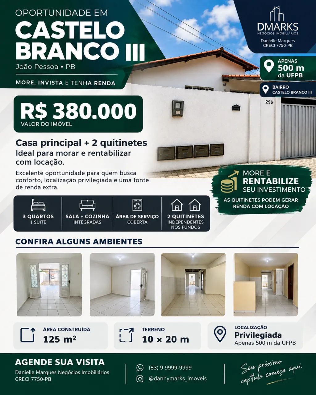 Casa a venda 500m da ufpb 5 quartos 3 suítes 