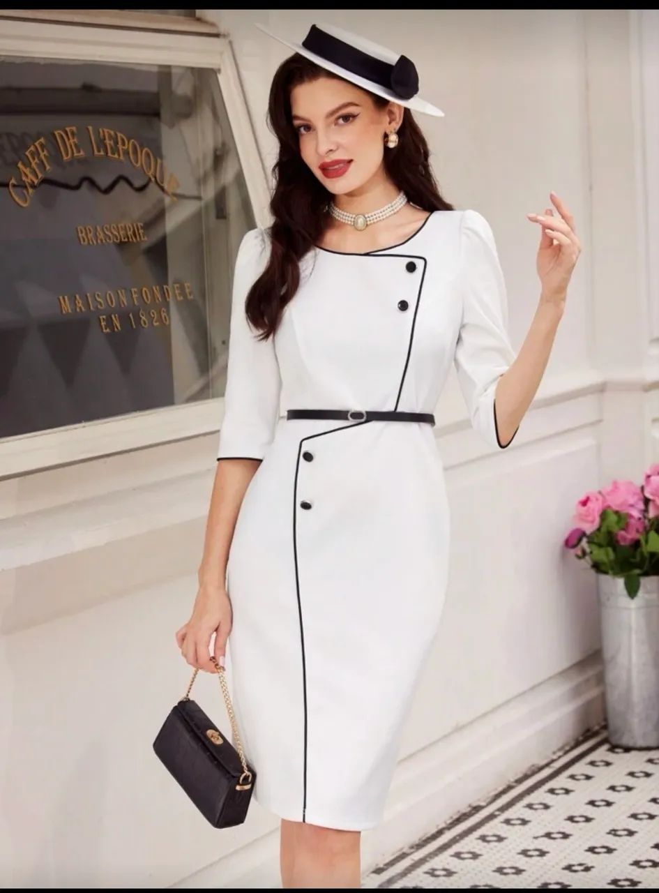 Vestido elegante retrô SHEIN