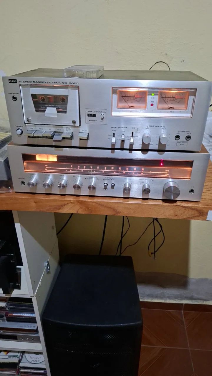 Receiver CCE e Tape Deck 