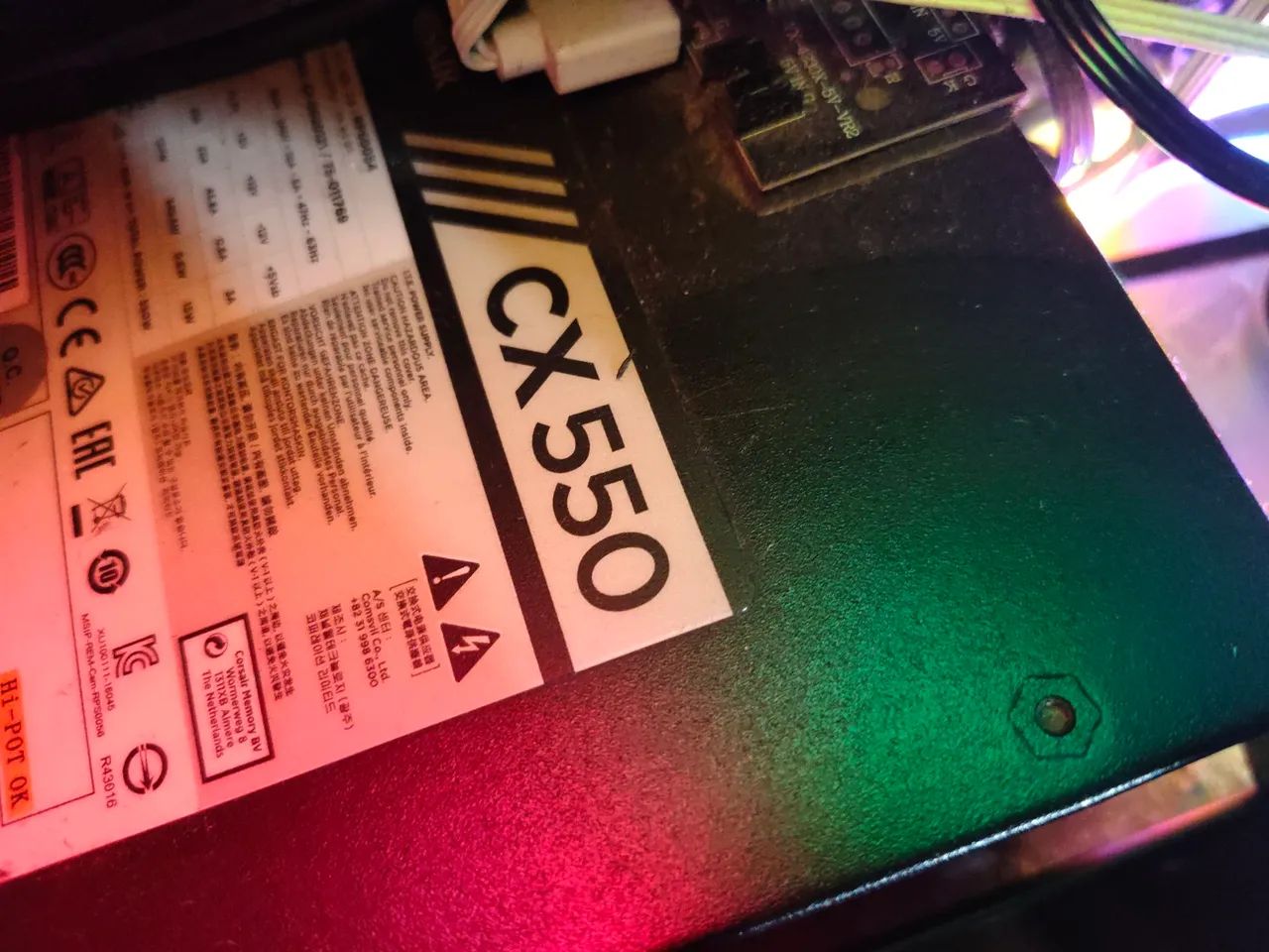 Fonte Corsair cx 550 