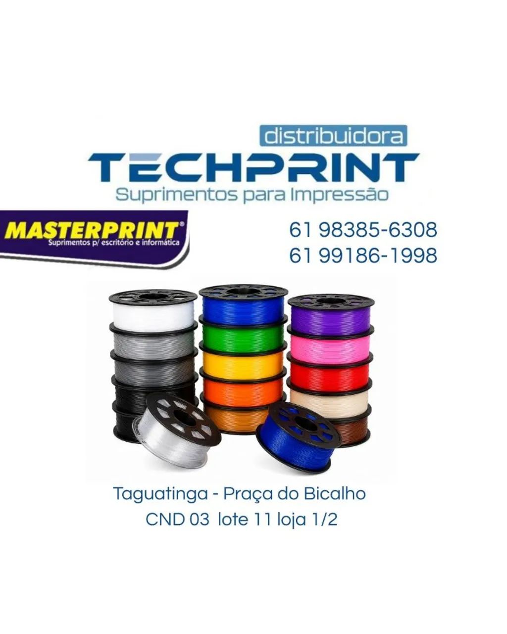 Filamento PLA Master Print 1,75mm 1kg- Várias Cores 