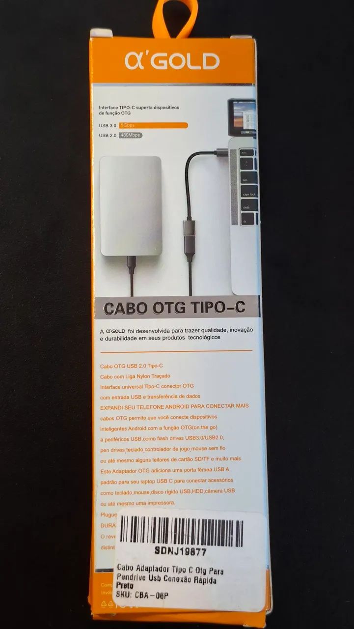 Adaptador OTG Tipo-C para USB ?Gold CBA-06 - Pendrive, Mouse e Teclado - Foto 3