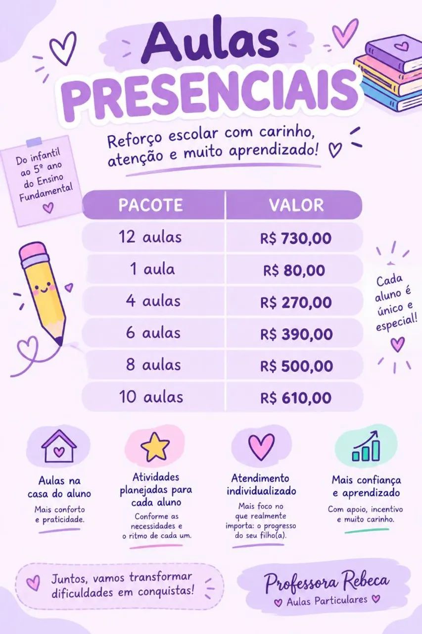 Aula de reforço escolar