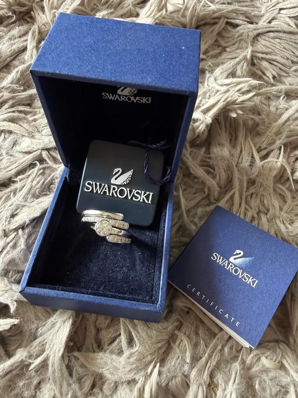 ANEL SWAROVSKI ORIGINAL - CONJUNTO COM 2 PEÇAS  - Foto 2