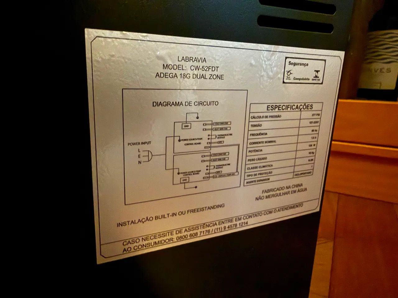 Adega dual zone 18 garrafas - Foto 4