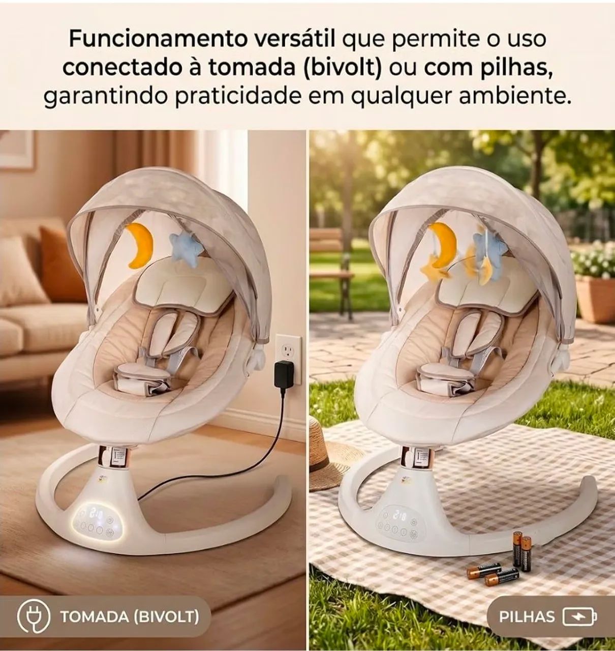 Cadeira de balanço automática para bebê  - Foto 2