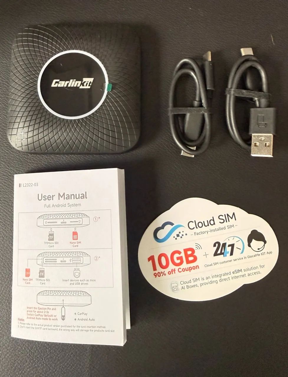 Carlinkit TBOX Ambient 8GB RAM / 128GB - Android, CarPlay e Android Auto - Foto 3